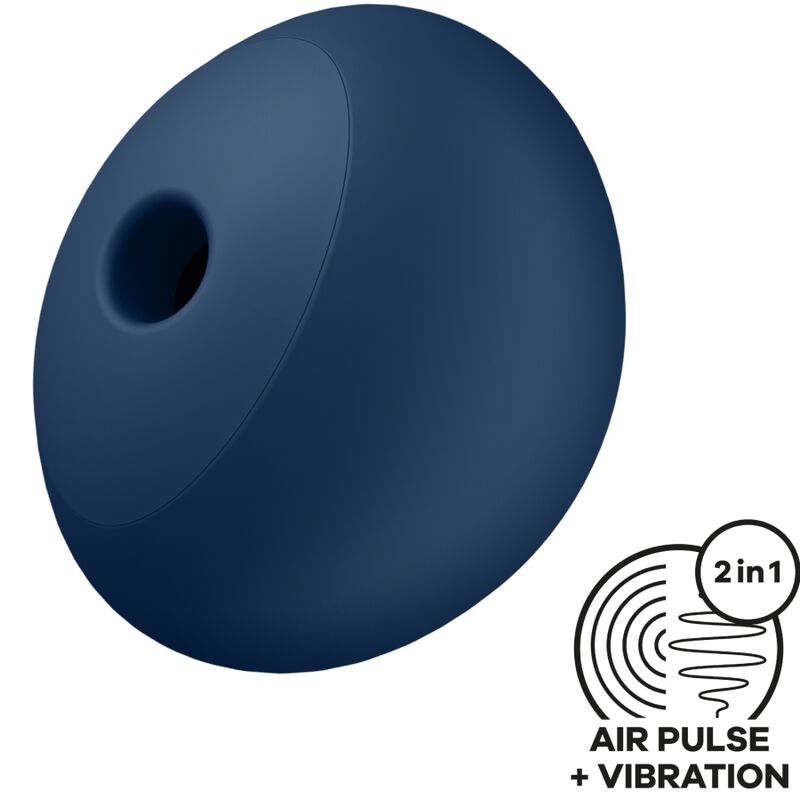 SATISFYER - AIR POWER 4 STIMULATEUR & VIBRATEUR 12 VIBRATIONS BLEU - Sensualia