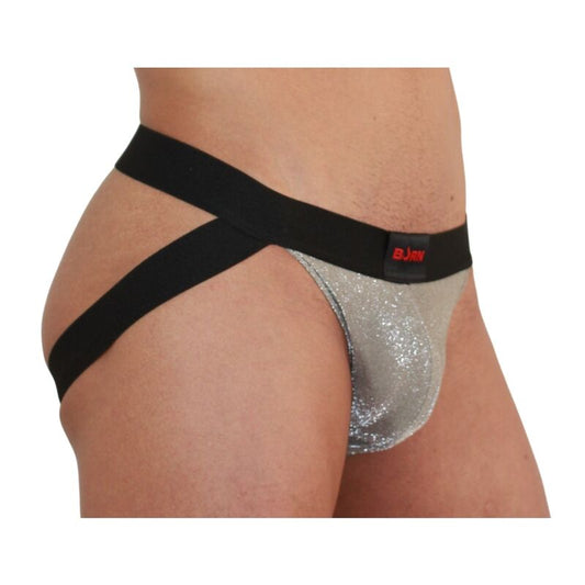 BURN - 001 JOCK BRILLANTE BEIGE / NEGRO S - Sensualia
