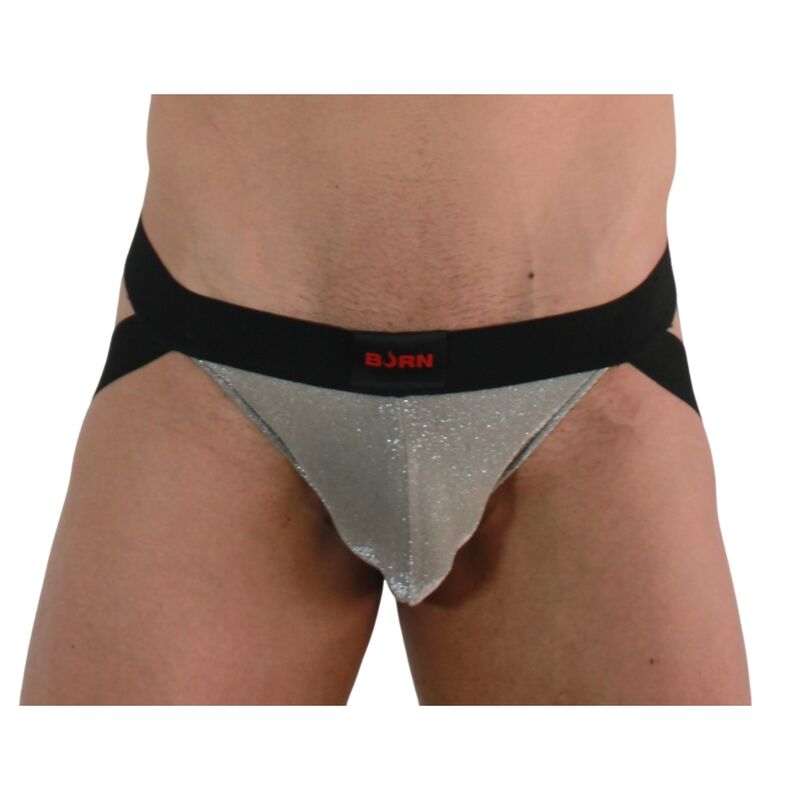BURN - 001 JOCK BRILLANTE BEIGE / NEGRO S - Sensualia