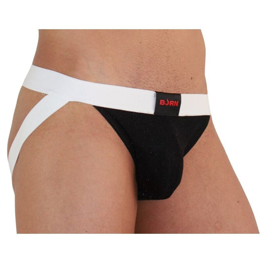 BURN - 004 JOCK BRILLANTE NEGRO / BLANCO S - Sensualia
