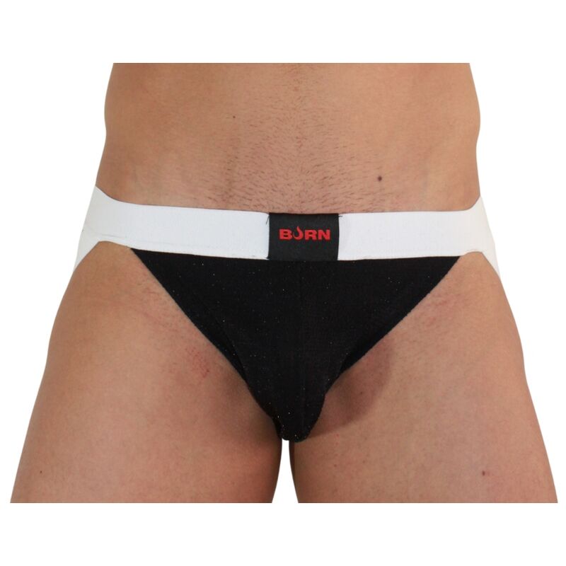 BURN - 004 JOCK BRILLANTE NEGRO / BLANCO S - Sensualia