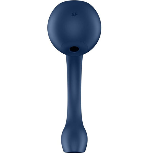 SATISFYER - PRO+ WAVE 4 STIMULATEUR POINT G ET IMPULSION D'AIR APPLICATION GRATUITE BLEU FONCÉ - Sensualia