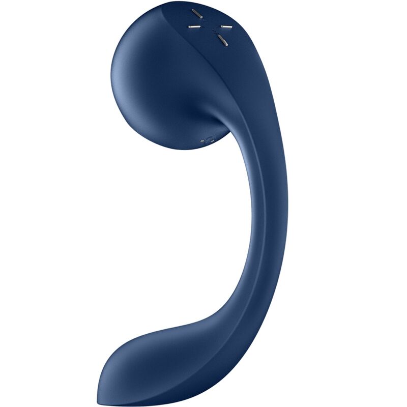 SATISFYER - PRO+ WAVE 4 STIMULATEUR POINT G ET IMPULSION D'AIR APPLICATION GRATUITE BLEU FONCÉ - Sensualia
