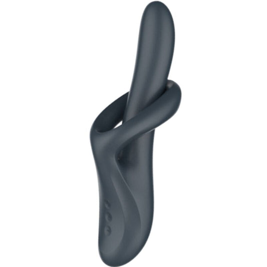 SATISFYER - HEAT FLEX 4 VIBRATEUR EFFET THERMIQUE 12 VIBRATIONS GRIS - Sensualia
