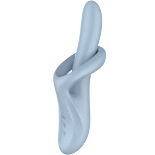 SATISFYER - HEAT FLEX 4 VIBRATEUR EFFET CHALEUREUX 12 VIBRATIONS BLEU - Sensualia