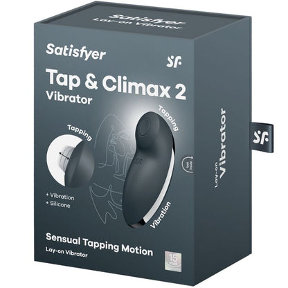 SATISFYER - TAP & CLIMAX 2 VIBRATEUR & STIMULATEUR GRIS - Sensualia