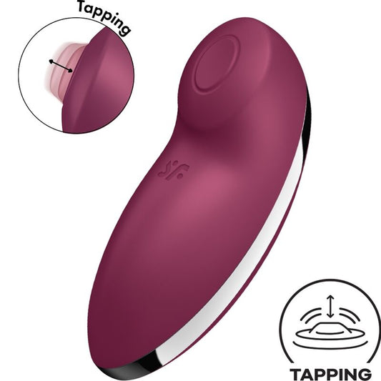 SATISFYER - TAP & CLIMAX 2 VIBRATEUR & STIMULATEUR ROUGE - Sensualia