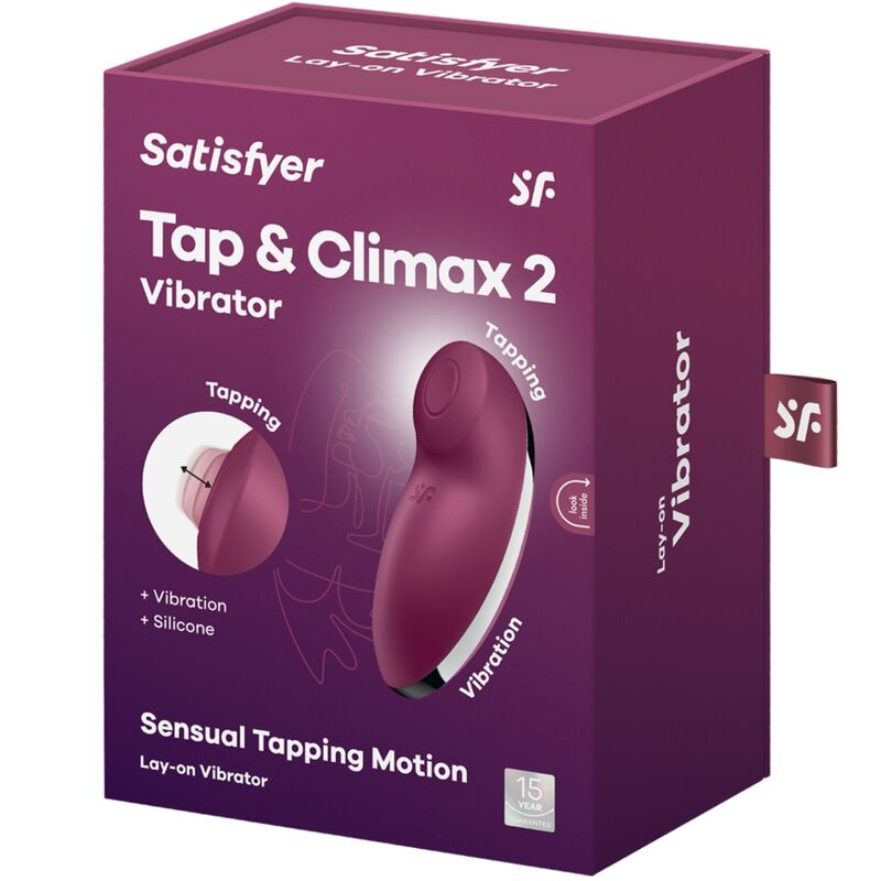 SATISFYER - TAP & CLIMAX 2 VIBRATEUR & STIMULATEUR ROUGE - Sensualia