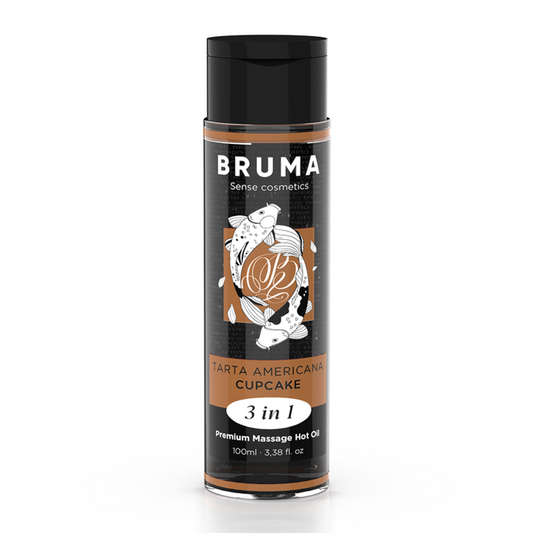 BRUMA - HUILE DE MASSAGE PREMIUM EFFET CHALEUR SAVEUR CUPCAKE 3 EN 1 - 100 ML BRUMA