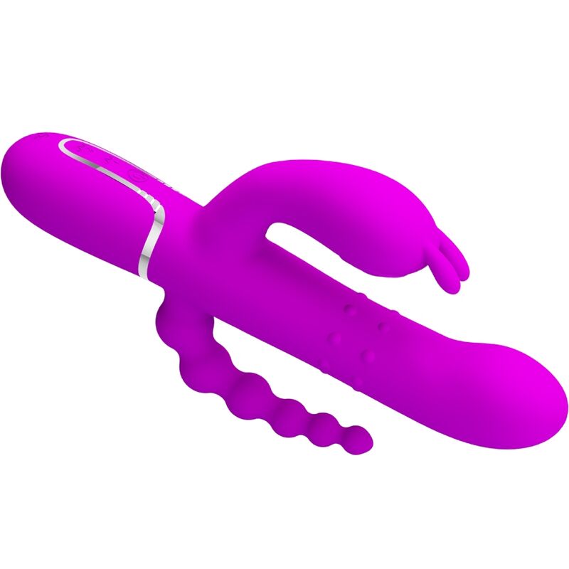 PRETTY LOVE - CAMMY TRIPLE VIBRATEUR MULTIFONCTION 4 EN 1 ROSE - Sensualia