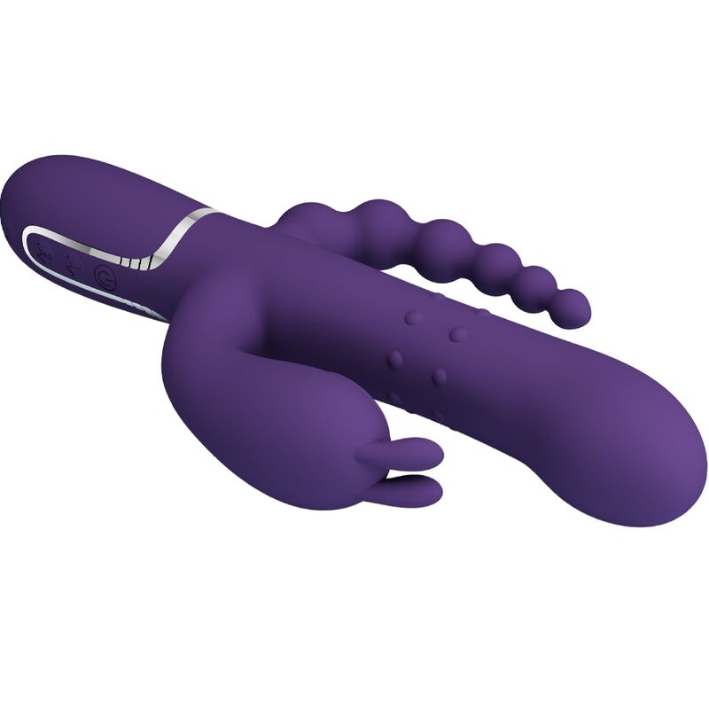 PRETTY LOVE - CAMMY TRIPLE VIBRATEUR MULTIFONCTION 4 EN 1 VIOLET - Sensualia