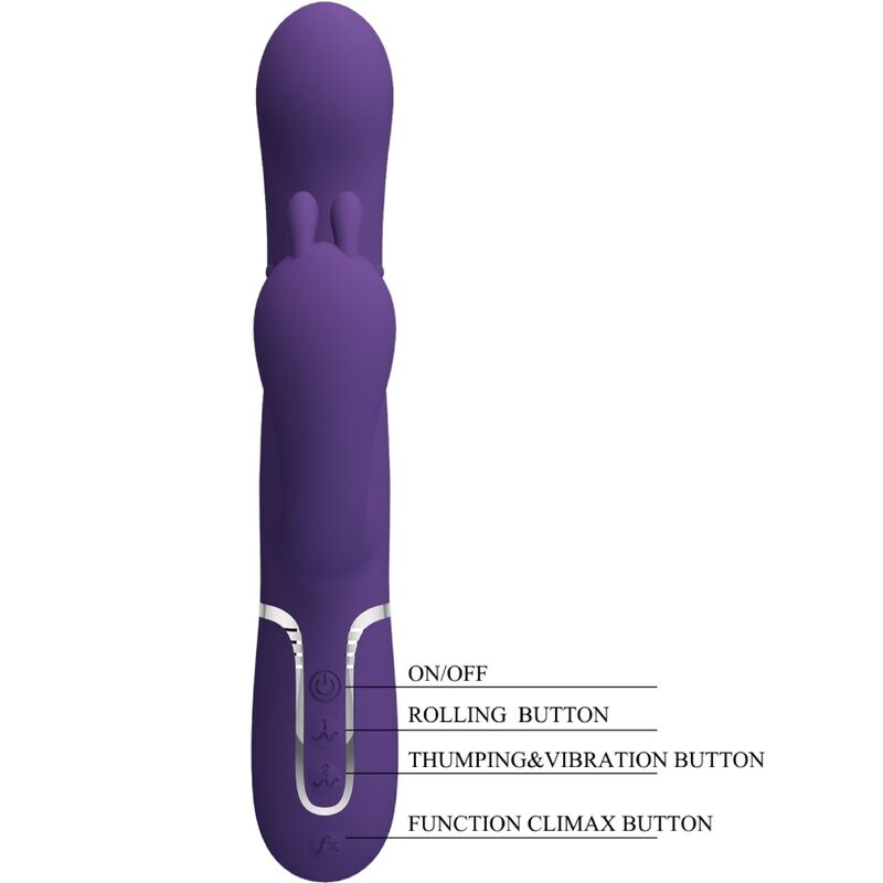 PRETTY LOVE - CAMMY TRIPLE VIBRATEUR MULTIFONCTION 4 EN 1 VIOLET - Sensualia