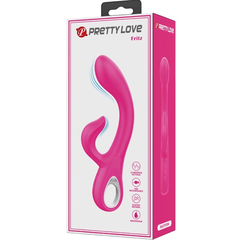 PRETTY LOVE - VIBRATEUR FRITZ RABBIT 12 VIBRATIONS ROSE - Sensualia