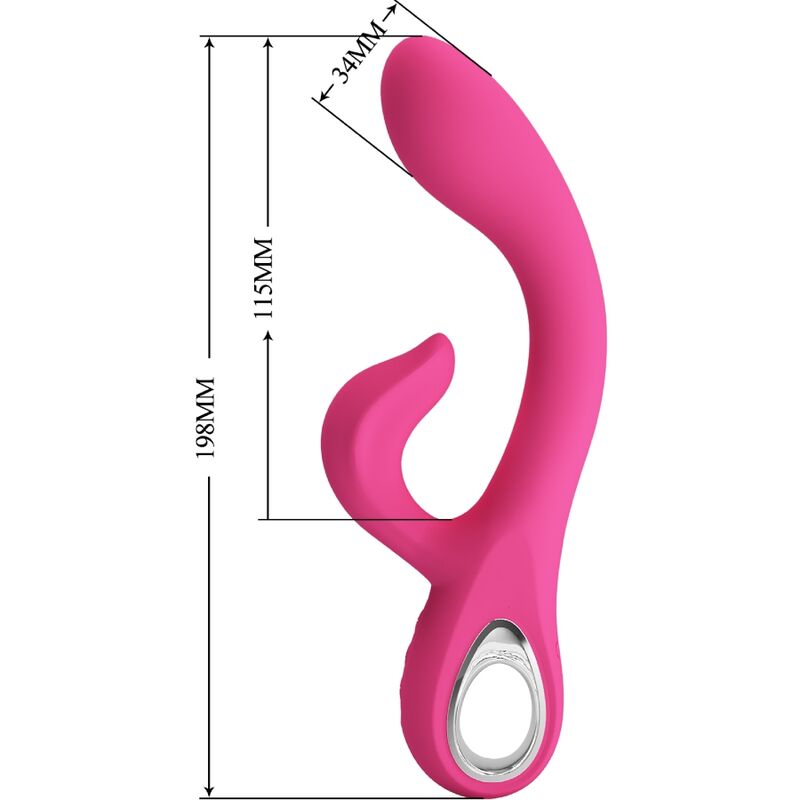PRETTY LOVE - VIBRATEUR FRITZ RABBIT 12 VIBRATIONS ROSE - Sensualia