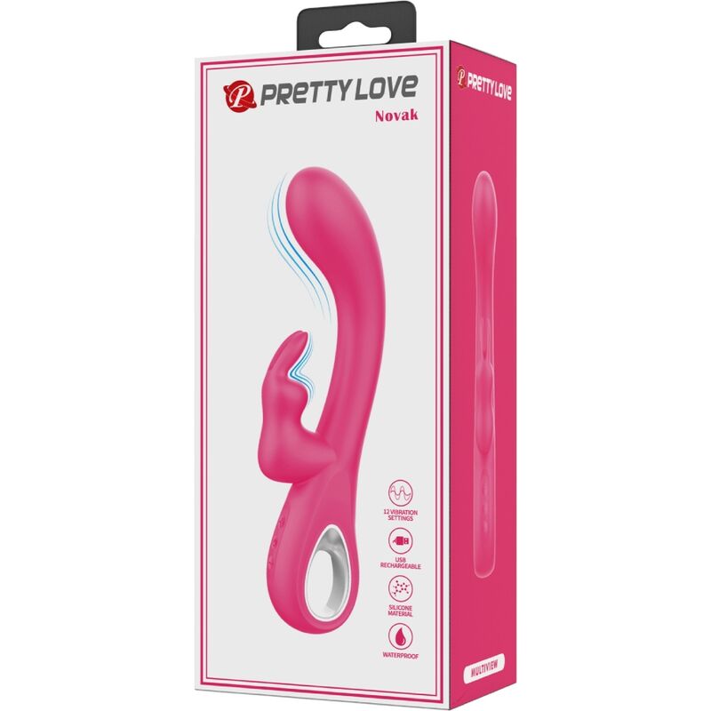 PRETTY LOVE - VIBRATEUR NOVAK RABBIT 12 VIBRATIONS ROSE - Sensualia