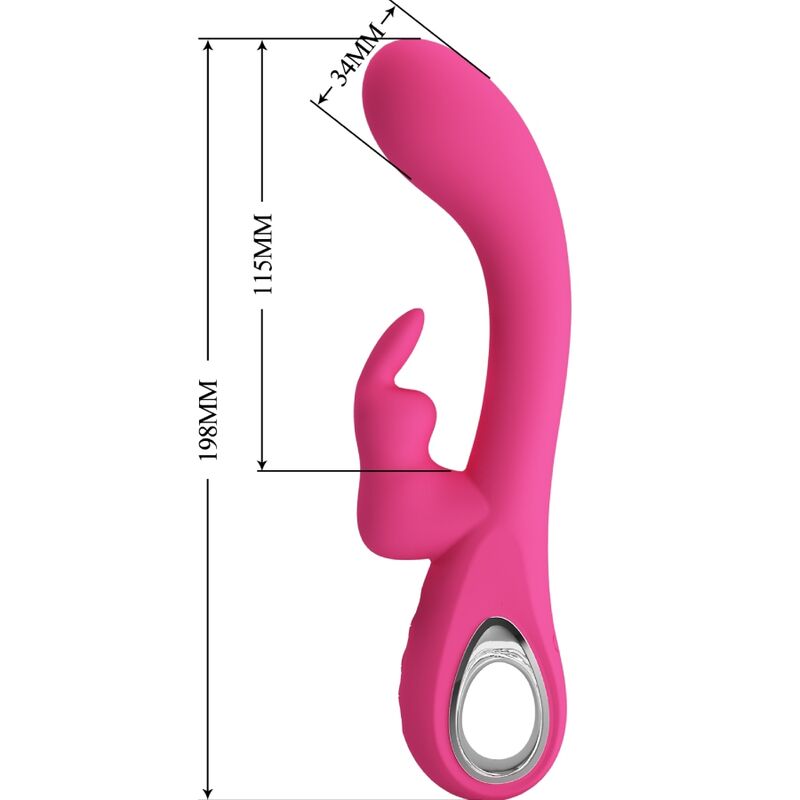 PRETTY LOVE - VIBRATEUR NOVAK RABBIT 12 VIBRATIONS ROSE - Sensualia