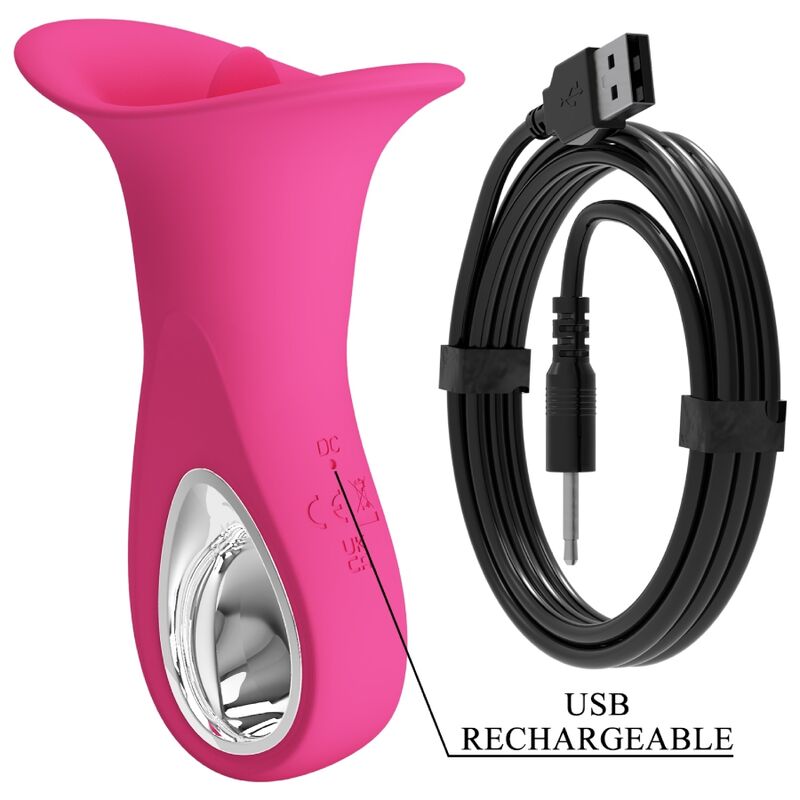 PRETTY LOVE - CLYDE VIBRATEUR ORAL LANGUE VIBRANTE 12 VIBRATIONS ROSE - Sensualia