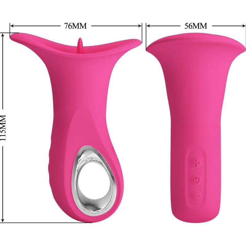 PRETTY LOVE - CLYDE VIBRATEUR ORAL LANGUE VIBRANTE 12 VIBRATIONS ROSE - Sensualia