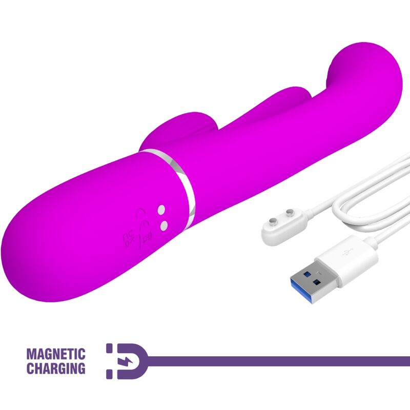 PRETTY LOVE - SHANIA TRIPLE RABBIT VIBRATEUR MULTIFONCTION ROSE - Sensualia