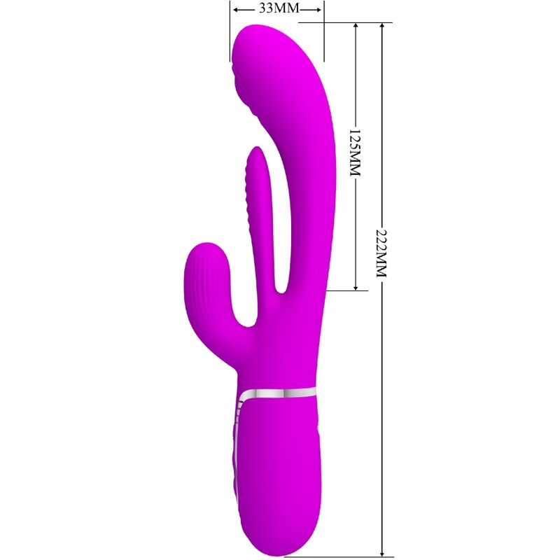 PRETTY LOVE - SHANIA TRIPLE RABBIT VIBRATEUR MULTIFONCTION ROSE - Sensualia