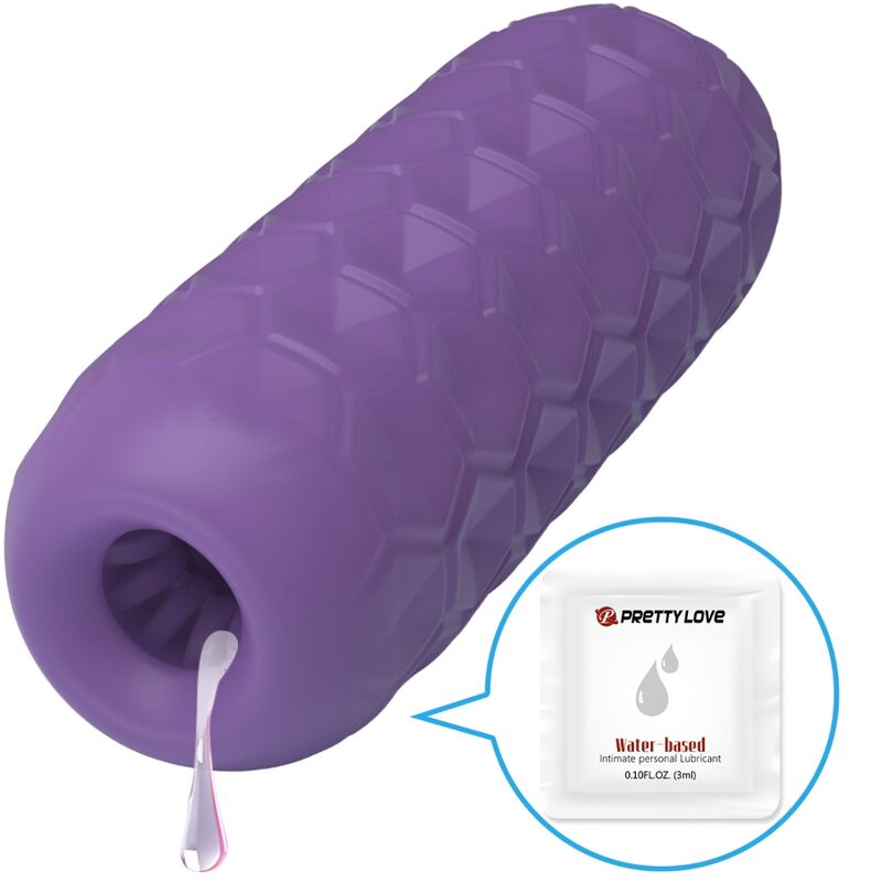 PRETTY LOVE - MASTURBATEUR POUR HOMME À DEUX BOULES VIOLET - Sensualia