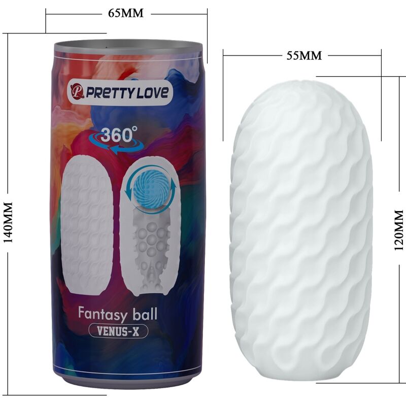 PRETTY LOVE - MASTURBATEUR HOMME VENUS X MODÈLE 2 BLANC - Sensualia