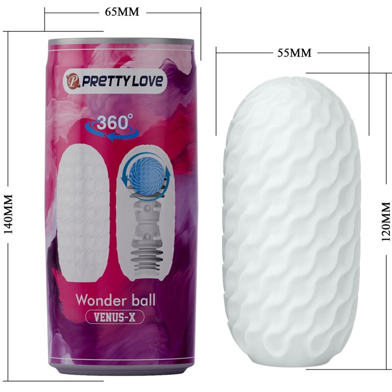 PRETTY LOVE - MASTURBATEUR HOMME VENUS X MODÈLE 3 BLANC - Sensualia