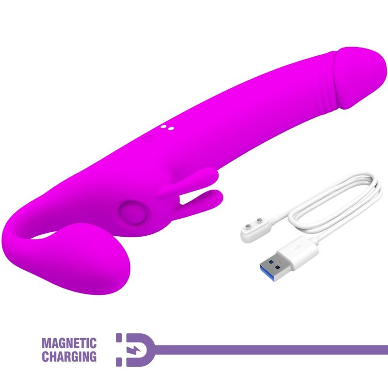 PRETTY LOVE - ZANINI STRAPLESS STRAP-ON 10 VIBRATIONS VIOLET - Sensualia