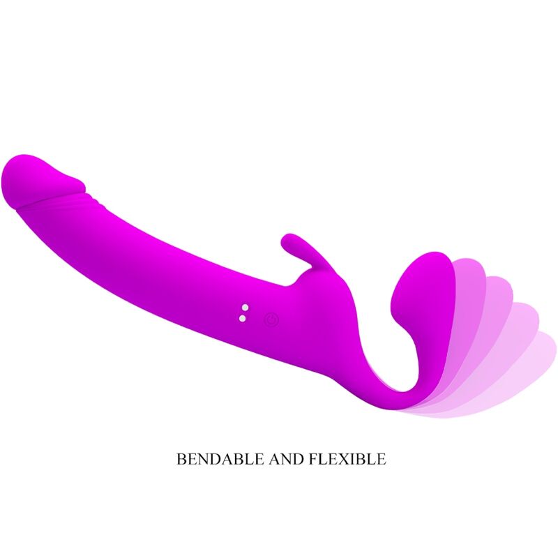 PRETTY LOVE - ZANINI STRAPLESS STRAP-ON 10 VIBRATIONS VIOLET - Sensualia