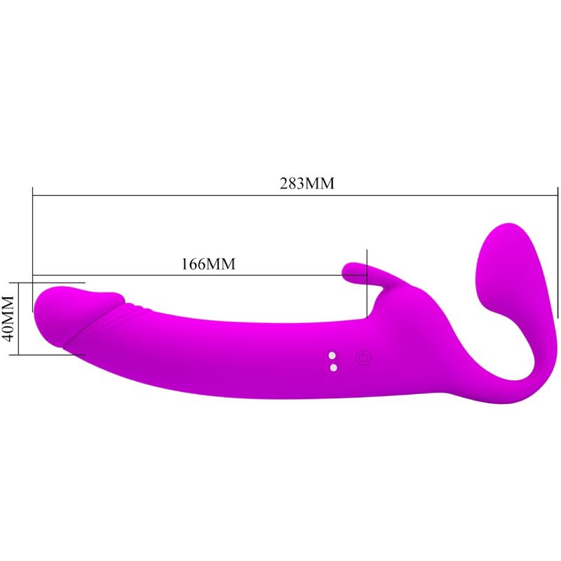 PRETTY LOVE - ZANINI STRAPLESS STRAP-ON 10 VIBRATIONS VIOLET - Sensualia