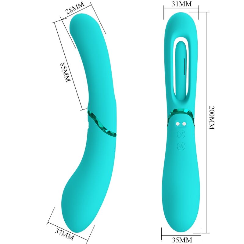 ROMANCE - VIBRATEUR POINT G LEXIE 7 VIBRATIONS BLEU - Sensualia