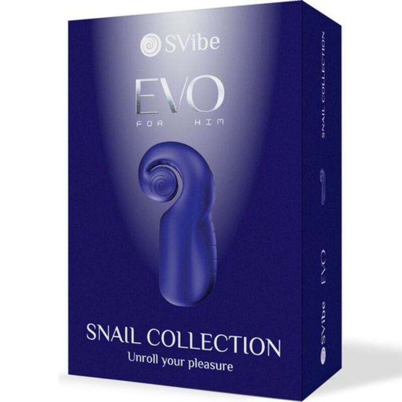 SNAIL VIBE - EVO POUR LUI MASTURBATEUR HOMME SLIDE N'ROLL BLEU FONCÉ - Sensualia