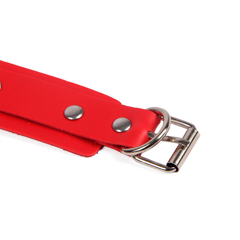 SUBBLIME - 953706 MENOTTES AVEC CEINTURE DE BONDAGE ROUGE TAILLE UNIQUE - Sensualia