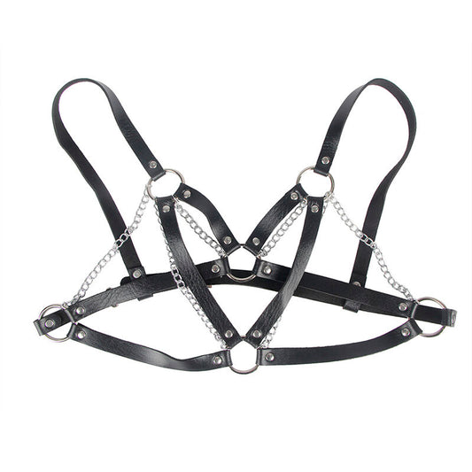 SUBBLIME - 953713 CEINTURE PUNK BONDAGE BOUCLE MÉTAL NOIRE TAILLE UNIQUE - Sensualia