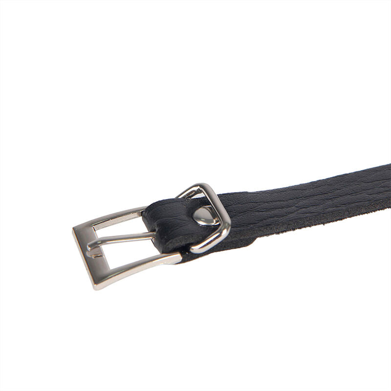 SUBBLIME - 953713 CEINTURE PUNK BONDAGE BOUCLE MÉTAL NOIRE TAILLE UNIQUE - Sensualia