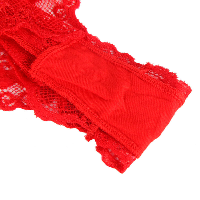 SUBBLIME - 953980 BODY SEXY A VOLANTS + CEINTURE ROUGE L/XL - Sensualia