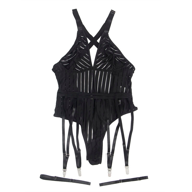 SUBBLIME - 954154 BODY AVEC PORTE-JARRETELLES NOIR L/XL - Sensualia