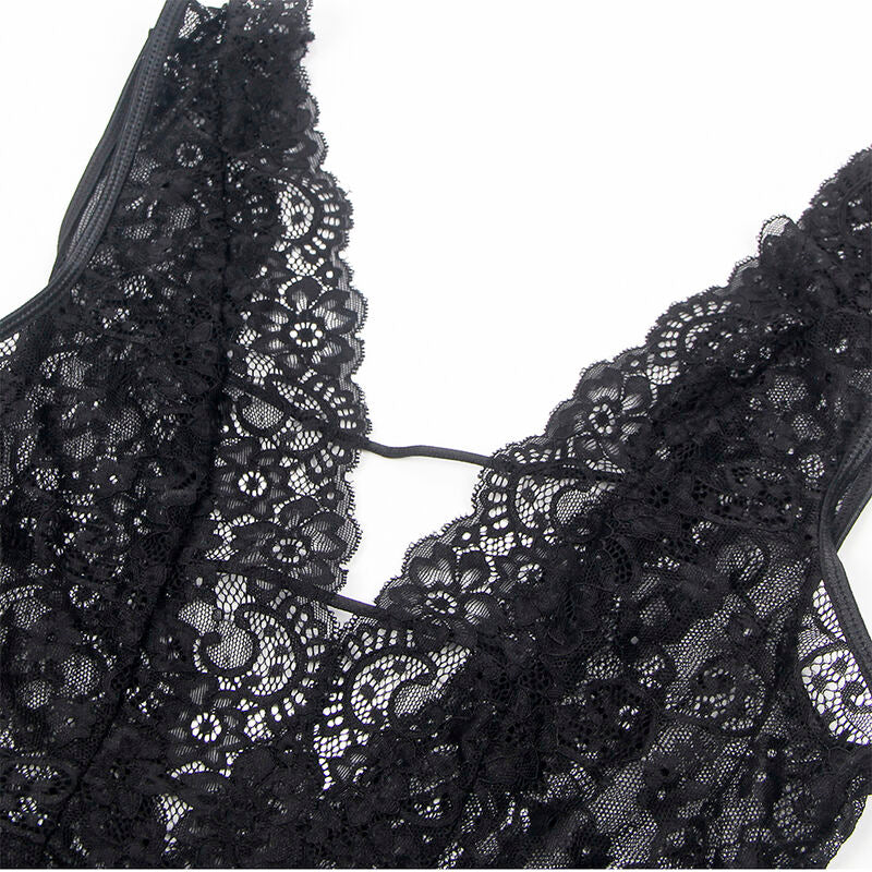 SUBBLIME - 954390 BODY SEXY AVEC PORTE-JARRETELLES NOIR L/XL - Sensualia
