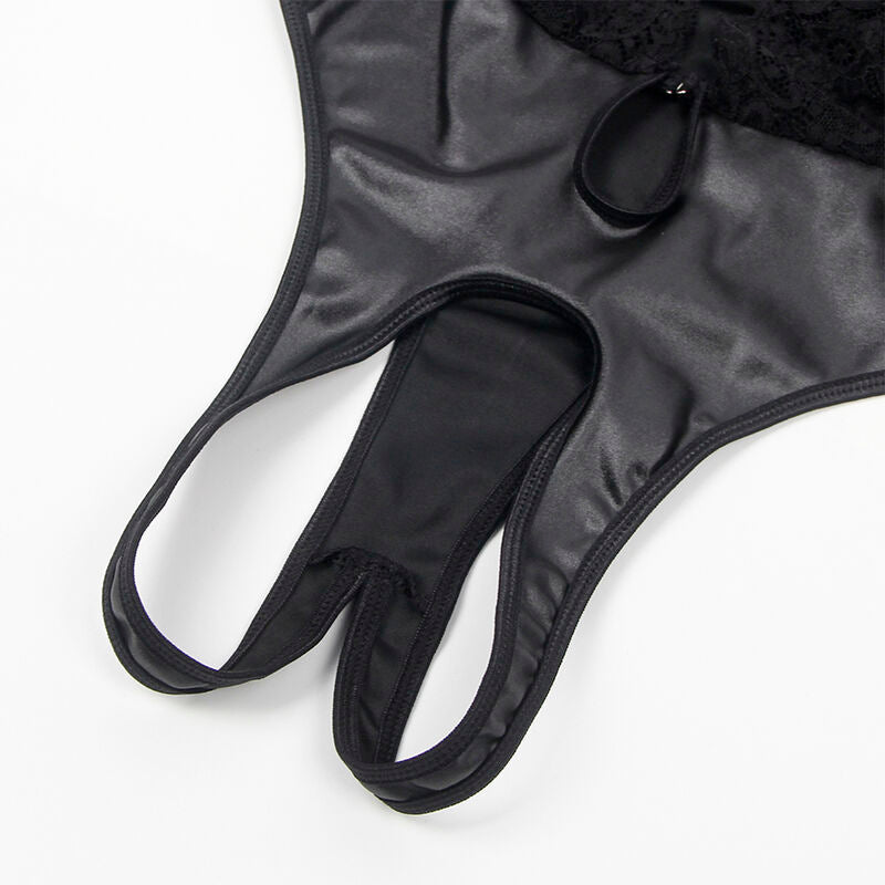 SUBBLIME - 954390 BODY SEXY AVEC PORTE-JARRETELLES NOIR L/XL - Sensualia