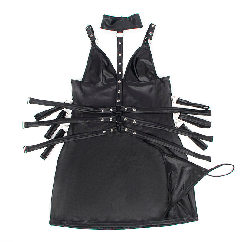 SUBBLIME - 954406 ROBE BONDAGE EN CUIR NOIR S/M - Sensualia