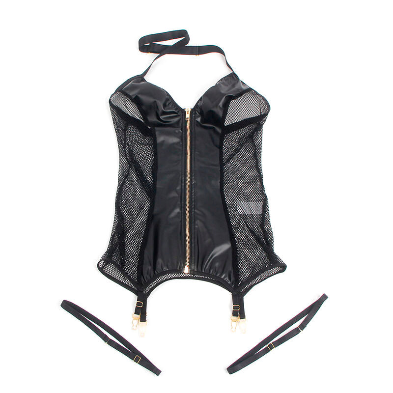 SUBBLIME - 954451 ROBE SEXY EN MAILLE CUIR NOIR L/XL - Sensualia