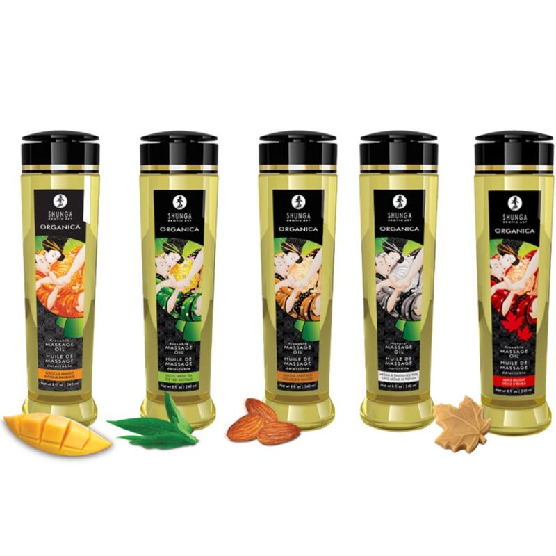 SHUNGA - HUILE DE MASSAGE BIO MANGO 240 ML - Sensualia