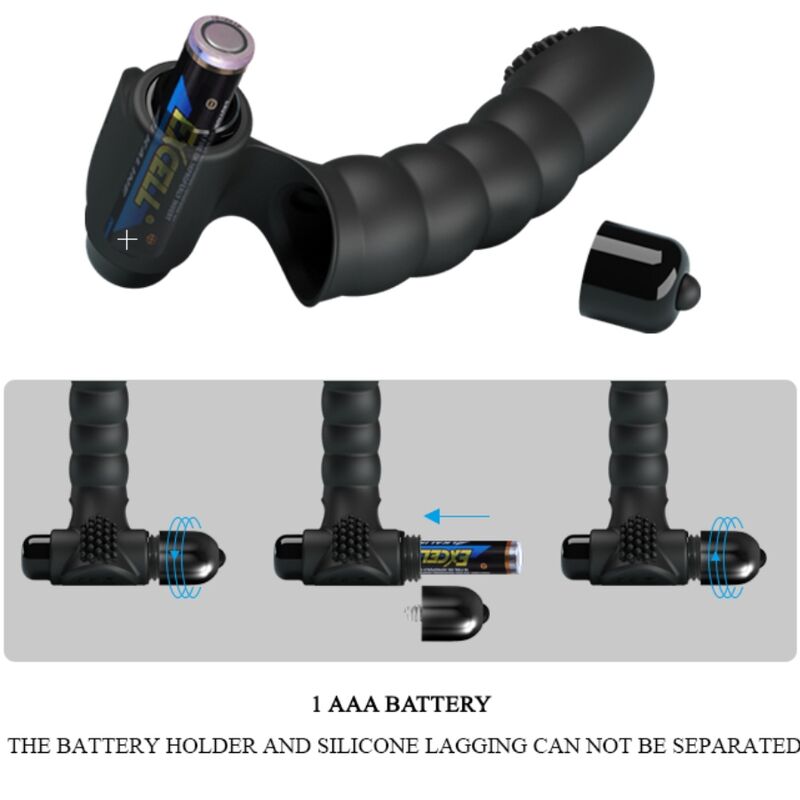 PRETTY LOVE - VIBRATEUR DOIGT ALEXANDER 10 VIBRATIONS NOIR - Sensualia
