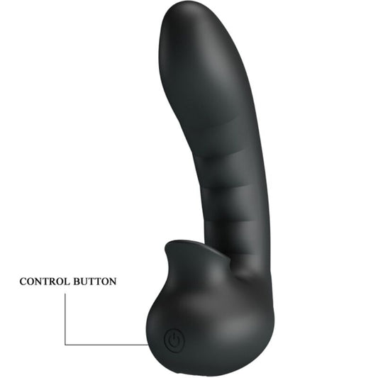 PRETTY LOVE - HOBGOBLIN BOÎTE À DOIGTS VIBRANTS 12 VIBRATIONS + STIMULATEUR DE CLITORIS NOIR - Sensualia