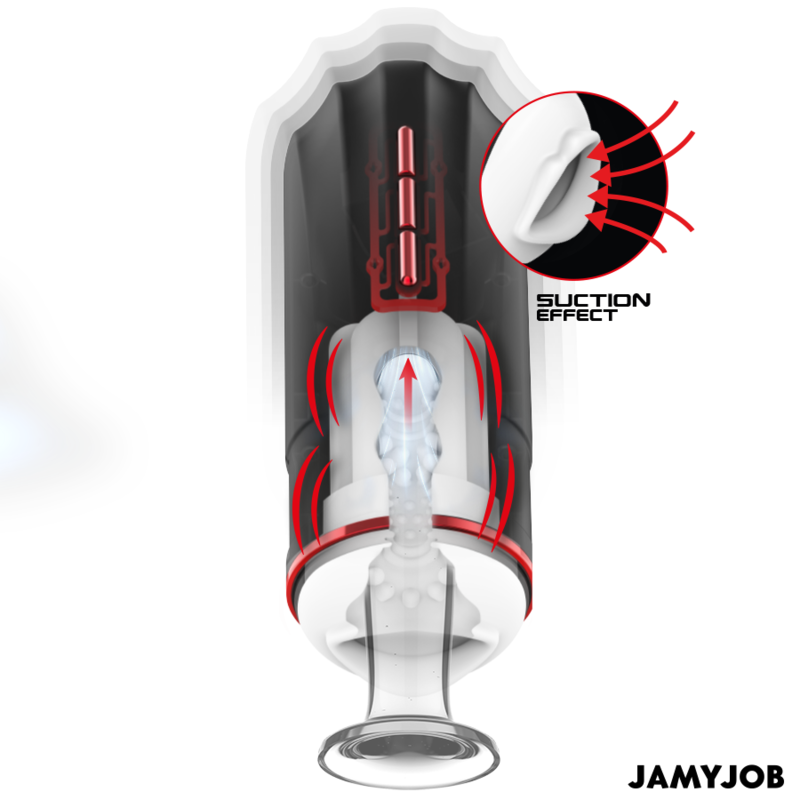 JAMYJOB - MASTURBATEUR BOUCHE AUTOMATIQUE MEGABITE 5 MODES D'ASPIRATION ET DE VIBRATION - Sensualia