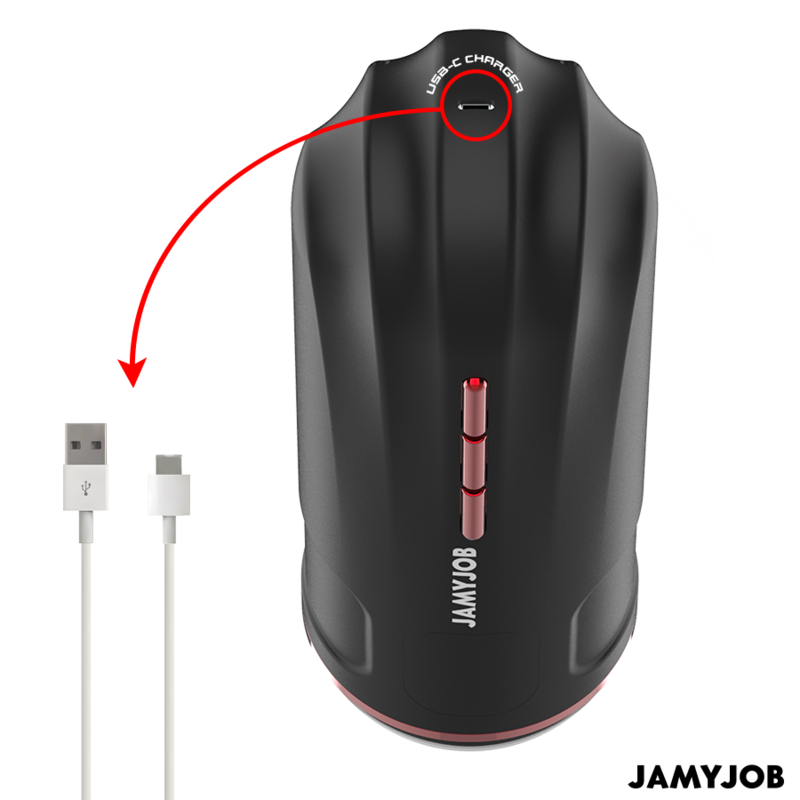 JAMYJOB - MASTURBATEUR BOUCHE AUTOMATIQUE MEGABITE 5 MODES D'ASPIRATION ET DE VIBRATION - Sensualia