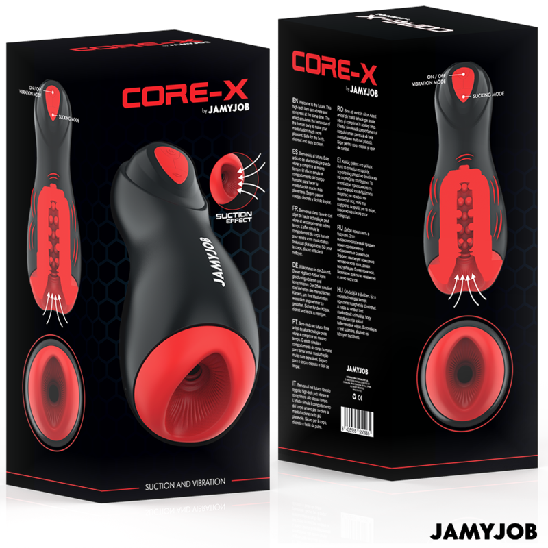 JAMYJOB - MASTURBATEUR AUTOMATIQUE CORE-X 5 MODES D'ASPIRATION ET DE VIBRATION - Sensualia