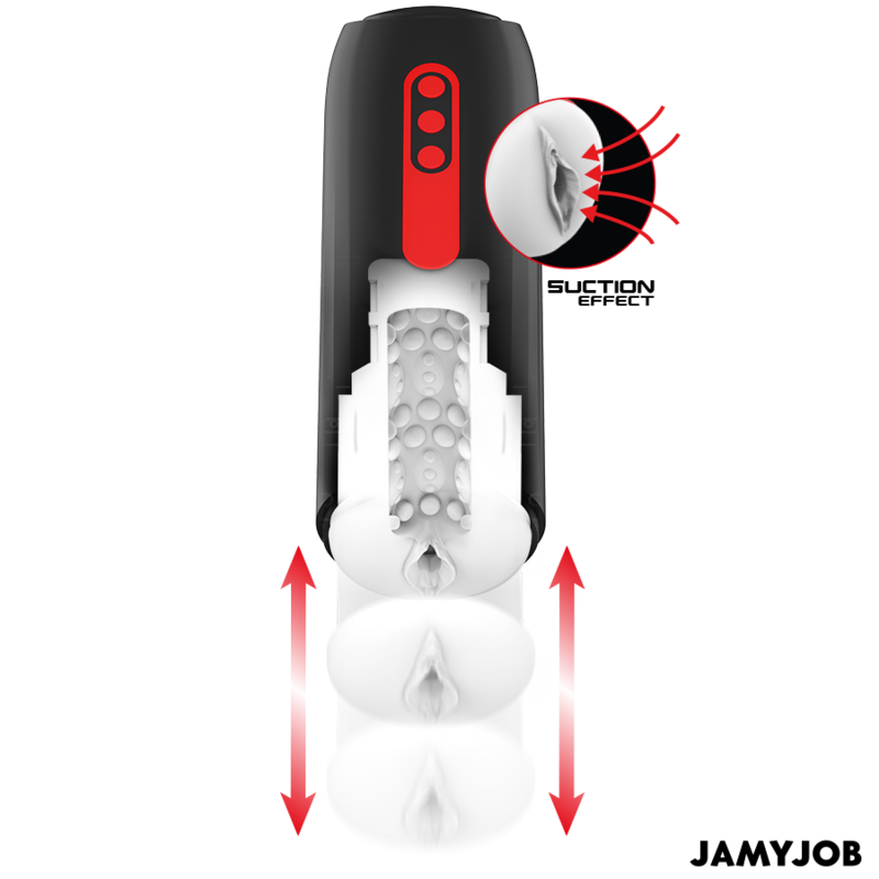 JAMYJOB - MASTURBATEUR VAGIN AUTOMATIQUE PHANTOM 5 MODES D'ASPIRATION ET DE POUSSÉE - Sensualia