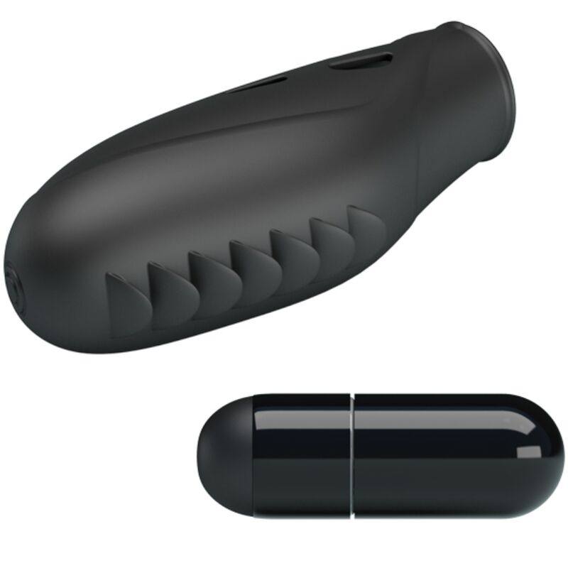 PRETTY LOVE - VIBRATEUR DOIGT EN SILICONE GILO NOIR - Sensualia