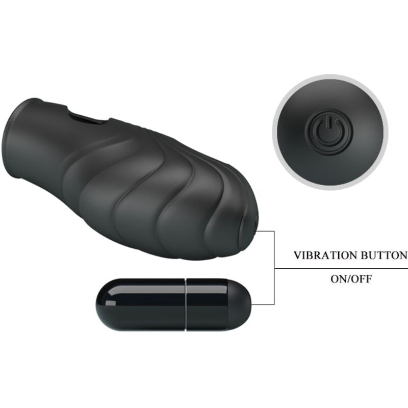 PRETTY LOVE - VIBRATEUR DE DOIGT EN SILICONE LICH NOIR - Sensualia